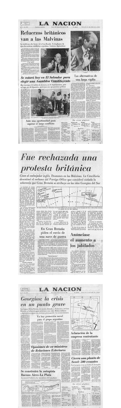 24 de marzo el gobierno argentino comunicó a la prensa la presencia